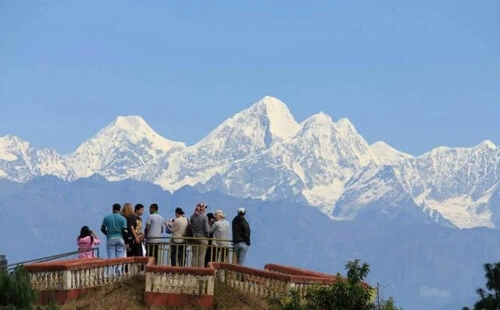 The striking mountain sight from Nagarkot Chisapani