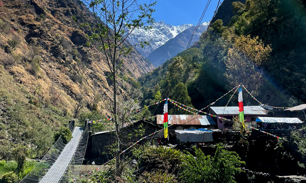 Langtang Valley Trekking Trail in Nepal 